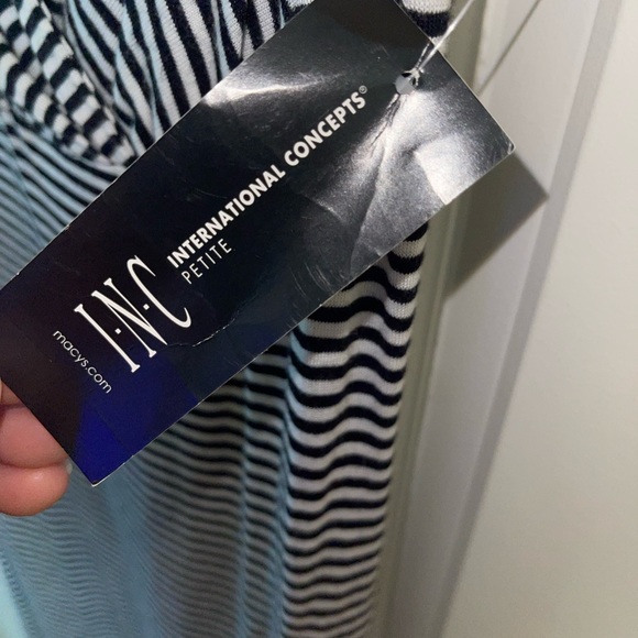 INC black & white stripe maxi dress - Picture 2 of 5